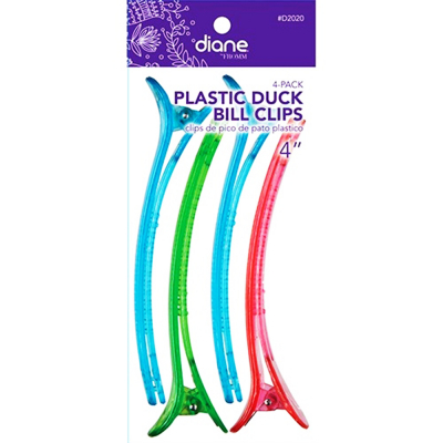 Diane By Fromm Plastic Duck Bill Clips 4-Pack (4") #D2020