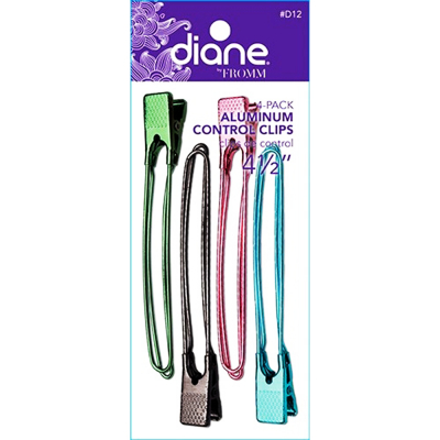 Diane By Fromm Aluminum Control Clips 4 1/2" 4-Pack  #D12