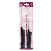 Krest Goldilocks XL-Steel Pink Tail Combs DUO #4646XL 02012