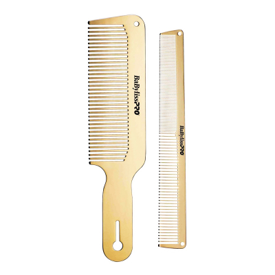 BaBylissPRO Barberology GoldFX Metal Comb Set BCOMBSET2G
