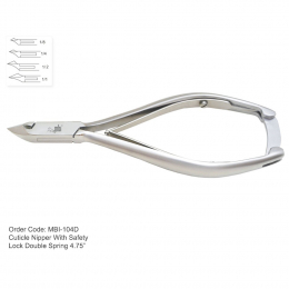 MBI-104D Cuticle Nipper Double Spring 4.5"  1/8 Jaw