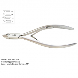 MBI-101D Cuticle Nipper Double Spring 4.75"  1/4 Jaw