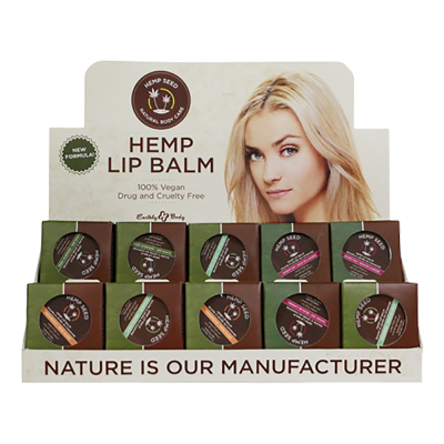 Earthly Body Hemp Seed Hemp Lip Balm 30PC 100%Vegan HSLP2013