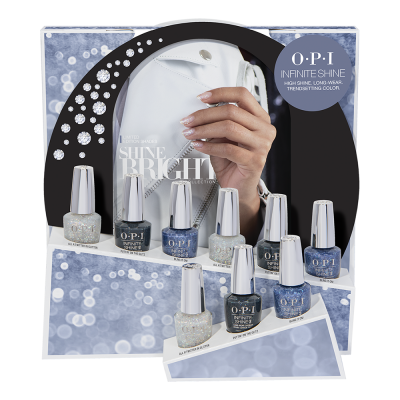 OPI Infinite Shine Shine Bright 9Pcs Chipboard Display HRM55