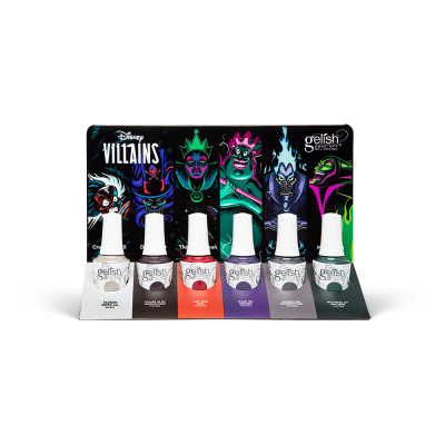 Gelish Gel Polish Disney Villains 6Pcs Display 1130032