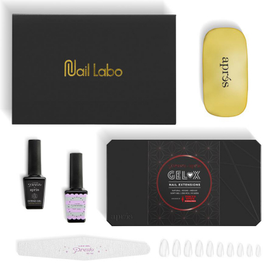 Apres Nail Labo Gel-X Kit Natural Round Medium Tips NLSET-RM