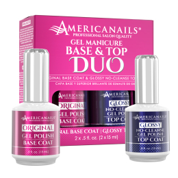 Americanails Original Base & Glossy No-Cleanse Top Coat Duo