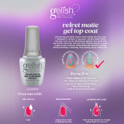 Gelish Velvet Matte Top Coat No Clean 15ml 1148135