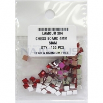 Lamour Chess Board 4mm Siam, 100pcs #304