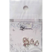 Lamour 3D Letter M W/Rhinestone, 4pcs #628