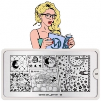 MoYou Nail Art Plate Collection Comics Girl 05 #MPCOM05