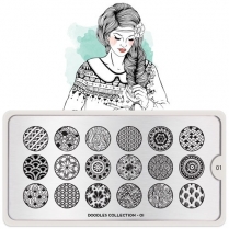 MoYou Nail Art Plate Collection Doodles 01  #MPDOO01