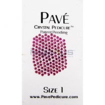 Pave Crystal Pedicure Mini Kit, 8pcs -  Fuschia