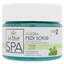 La Palm Jojoba Pedi Scrub 12oz- Spearmint Eucalyptus