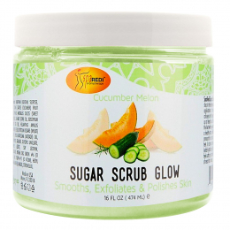 Spa Redi Sugar Scrub Glow 16oz - Cucumber Melon C01S- 01340