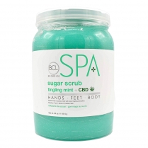 BCL SPA Sugar Scrub 64 oz - Tingling Mint + CBD SPA56102