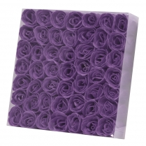 KM Nail Flower Soap Purple (49 Roses/Box) 49003