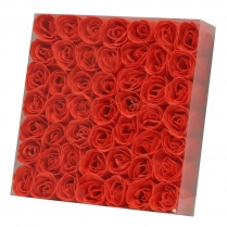 KM Nail Flower Soap Red (49 Roses/Box), 49001