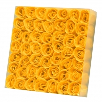 KM Nail Flower Soap Yellow (49 Roses/Box) 49007