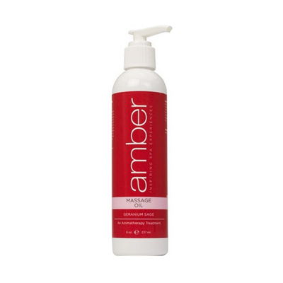 Amber Geranium Sage Massage Oil 8 oz. - 237ml #75423