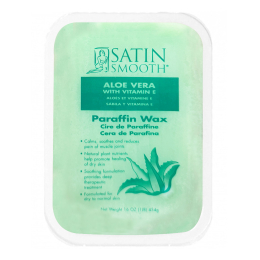 Satin Smooth Aloe Vera Paraffin Wax 16 oz SSPB10AVC #09535