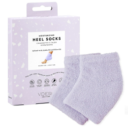Voesh Microfiber Moisturizing Heel Socks Lavender VFS003LVR