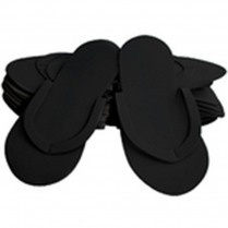 Ikonna Slip Resistant Slippers Black 12 PairsDTS-SR-BK 01295