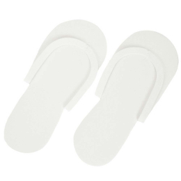 Ikonna Slip Resistant Slippers White 12 Pairs DTS-SR-W 12695