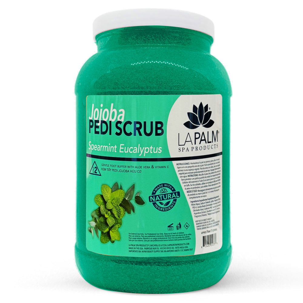 La Palm Jojoba Pedi Scrub 1GAL - Spearmint Eucalyptus LP155
