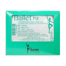Ballet Stainless Steel Electrolysis Needles F12 -50/pk 02569