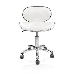 Ikonna Euro Pedi/Mani Stool White 17" x 22.5" FBC-9MW