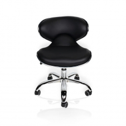 J&A Euro Pedi/Mani Stool - Black - Low Piston
