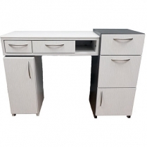 Esprimere Manicure Station 44L"x17.5W"x30H" White NS415