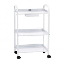 Satin Smooth Small 3-Shelf Trolley with Drawer 814109