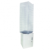 JJP Spin Polish Display 17L"x17W"x72H. White Gloss.