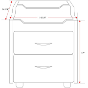 J&A KM Pedicure Cart - White PT14
