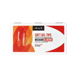 IBD Soft Gel Tips 504 Tips 12 Sizes  - Medium Almond 36206