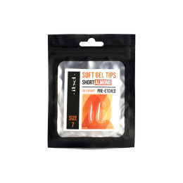 IBD Soft Gel Tips 50ct Short Almond Size 7 37455