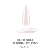 Entity Soft Gel Tips Medium Stiletto 360CT Light Nude 600021