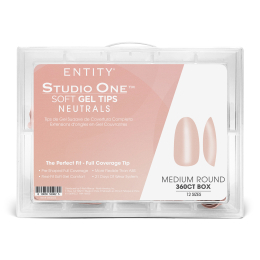 Entity Soft Gel Tips Medium Round 360CT Nude 5600023