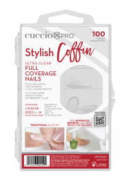CuccioPRO Stylish Coffin Ultra Clear Tips 100ct. CPNT3435
