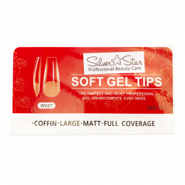 Silver Star GelTips 550PCCoffinClearFullCoverage Matt L W027