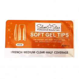 Silver Star GelTips 550PC French ClearHalfCoverage M W036