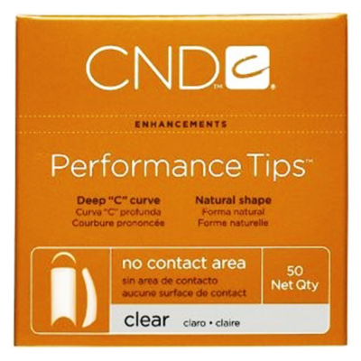 CND Performance Tips Clear 50 pk Size 8 #17339