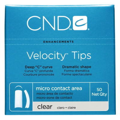 CND Velocity Tips Clear 50 pk Size 9 16989