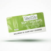 Silver Star GelTips 550PC Ballerina ClearHalfCoverageXL W063