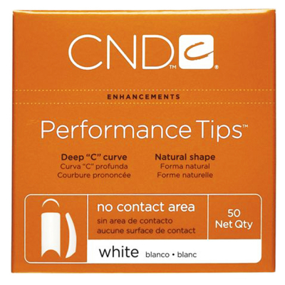 CND Performance Tips White 50 pk Size 8