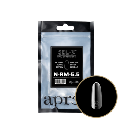 Apres Gel-X  Tips Natural Round Medium 50PK NRM5.5