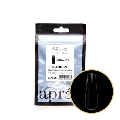 Apres Gel-X Tips Sculpted Coffin Extra Long 25PK SCXL9/91022