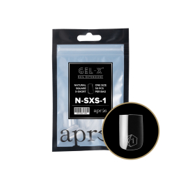 Apres Gel-X Tips Natural Square X-Short Refill Bag NSXS1